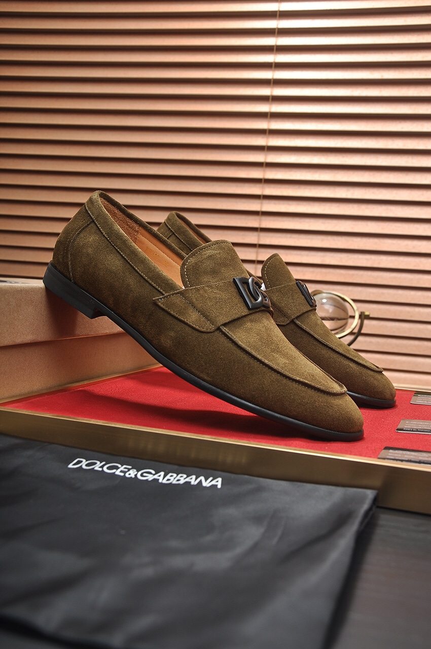D&G men's leather shoes-84