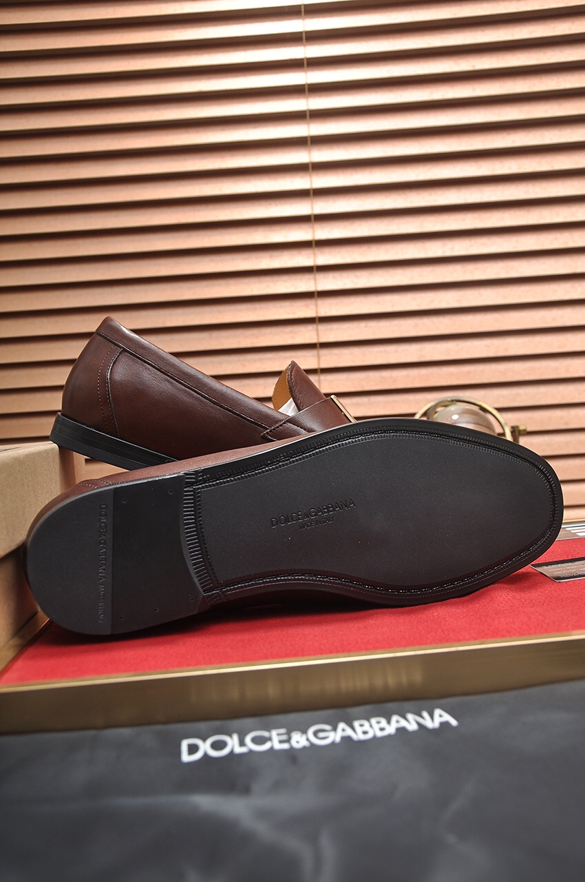 D&G men's leather shoes-2
