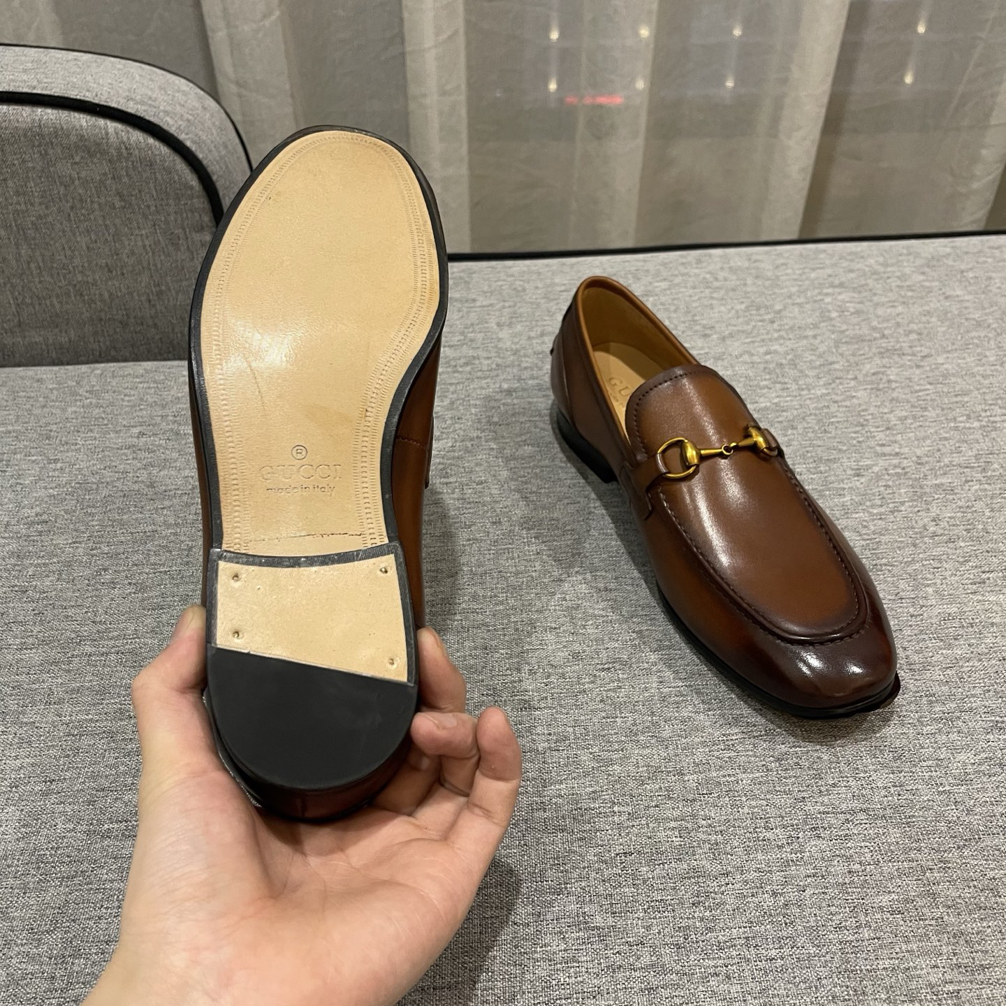 Gucci men's leather shoes-28