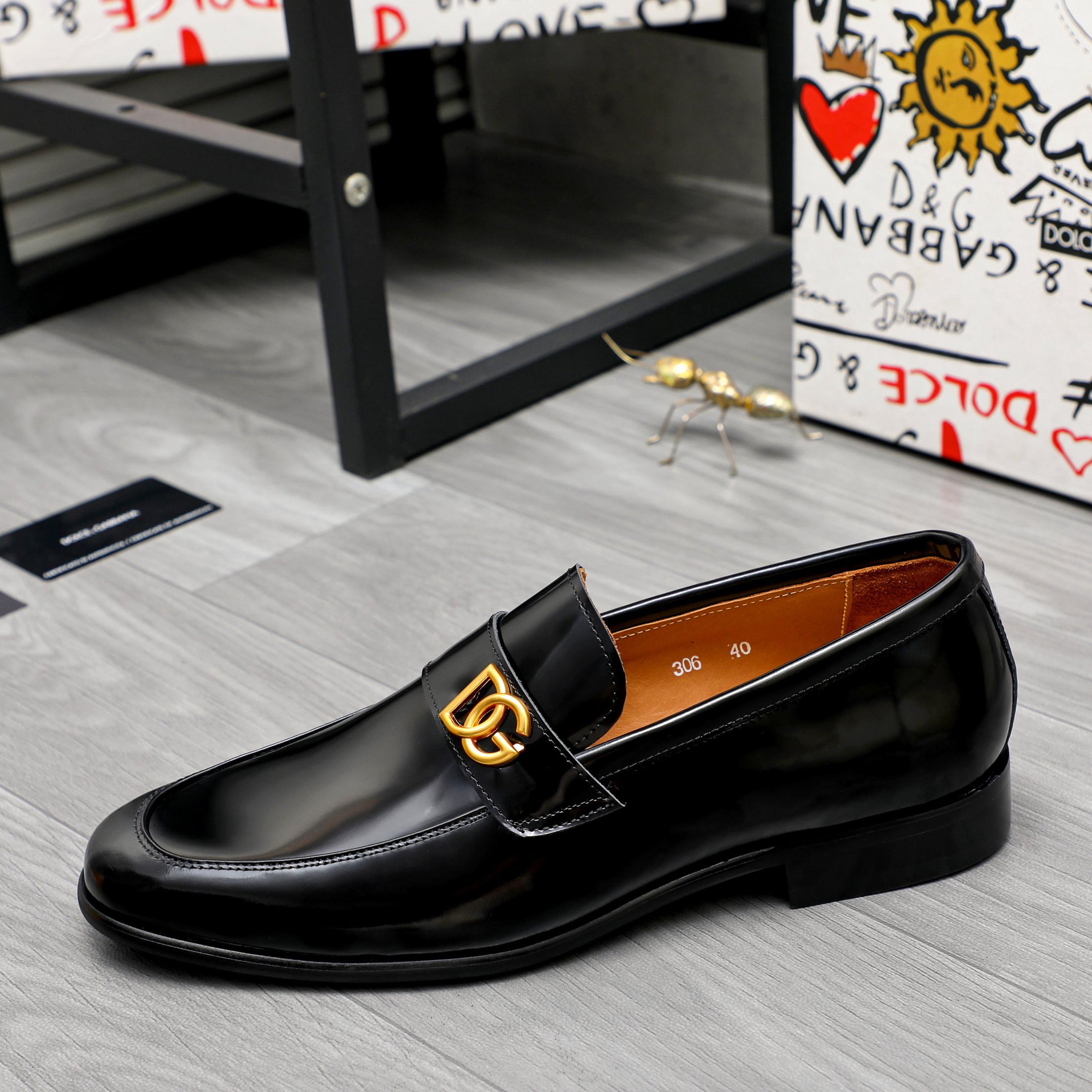 D&G men's leather shoes-60