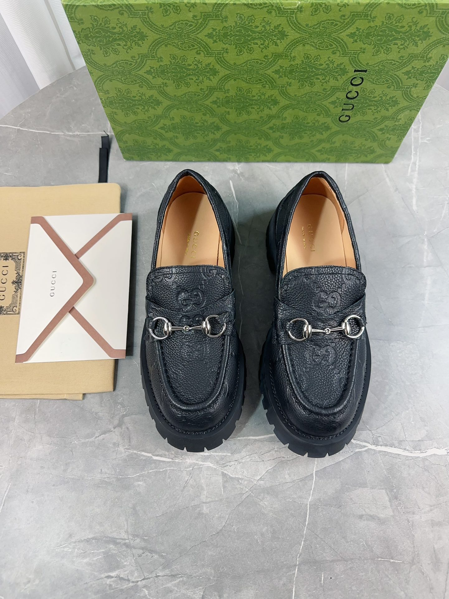 Gucci women's leather shoes-101