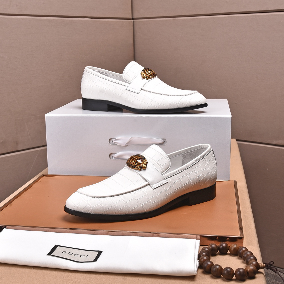 Gucci men's leather shoes-53