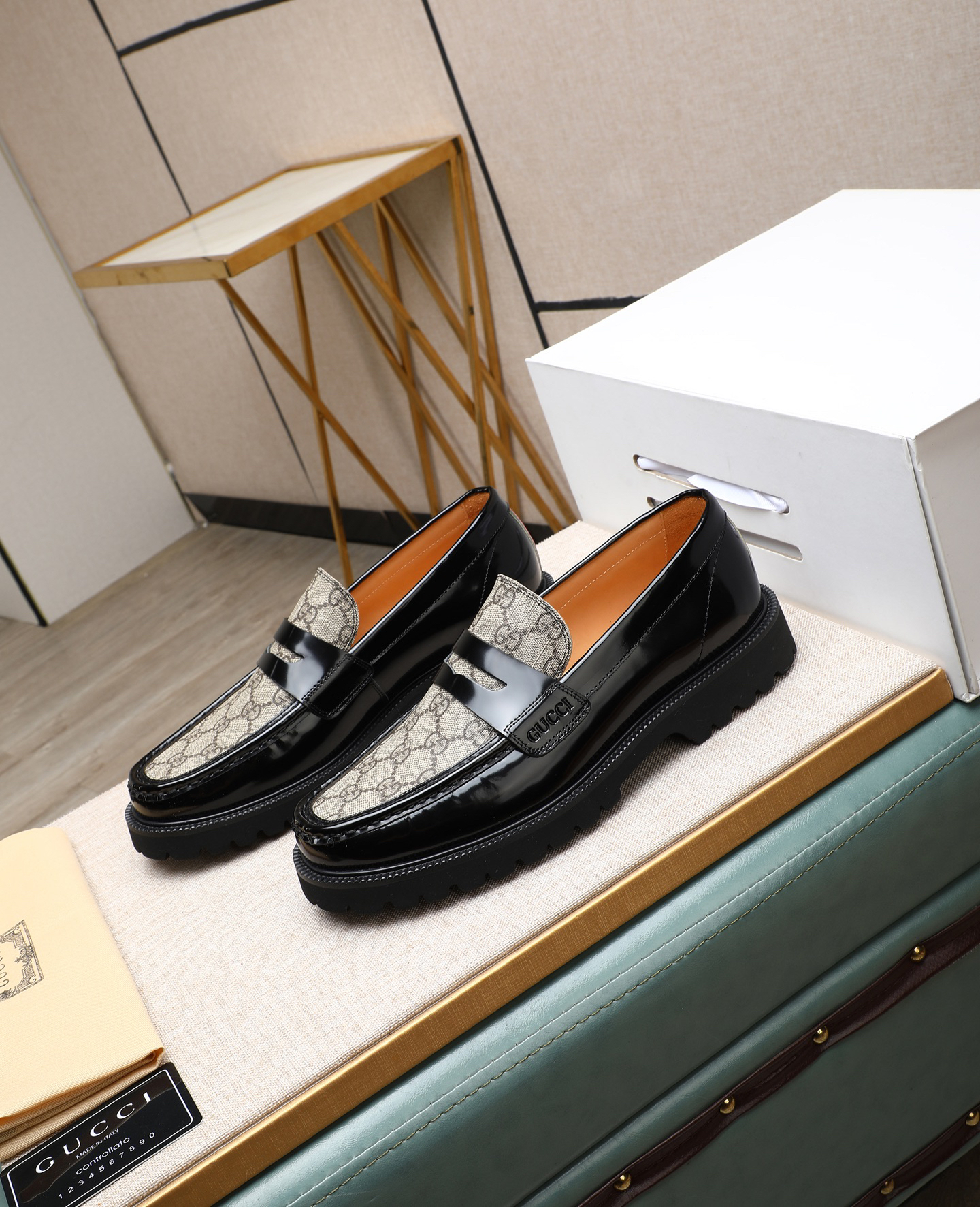 Gucci men's leather shoes-123