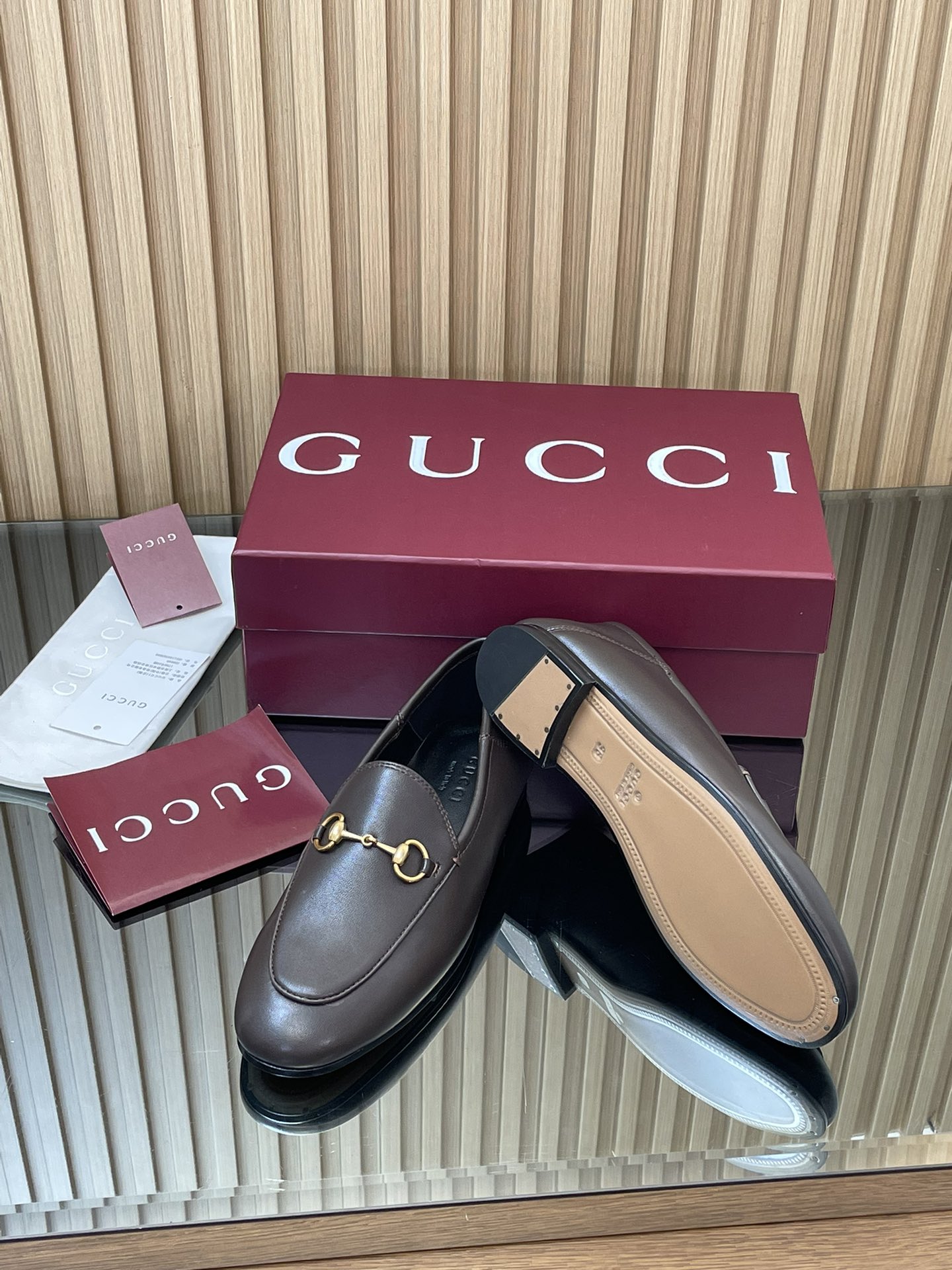 Gucci women's leather shoes-48
