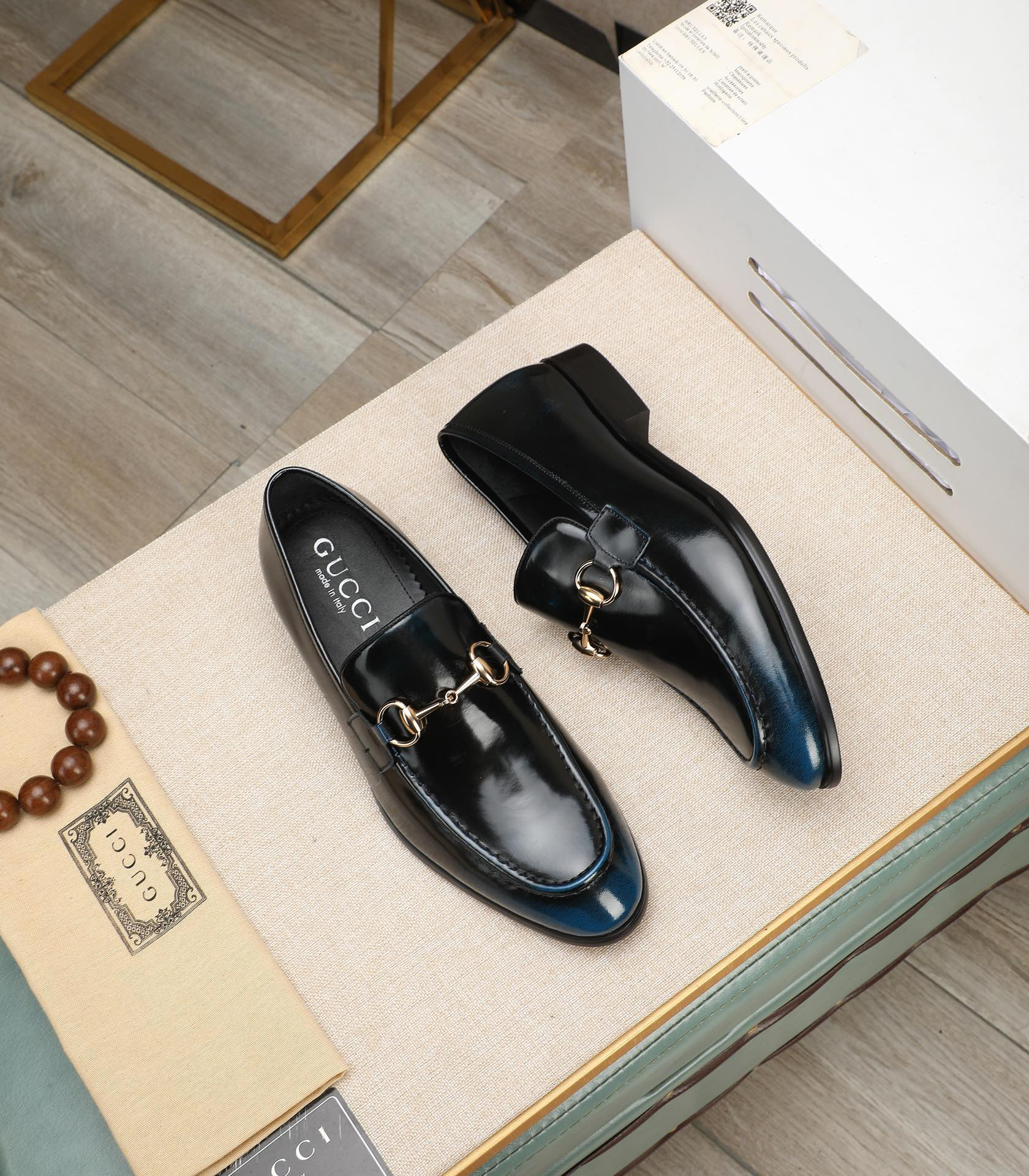 Gucci men's leather shoes-86