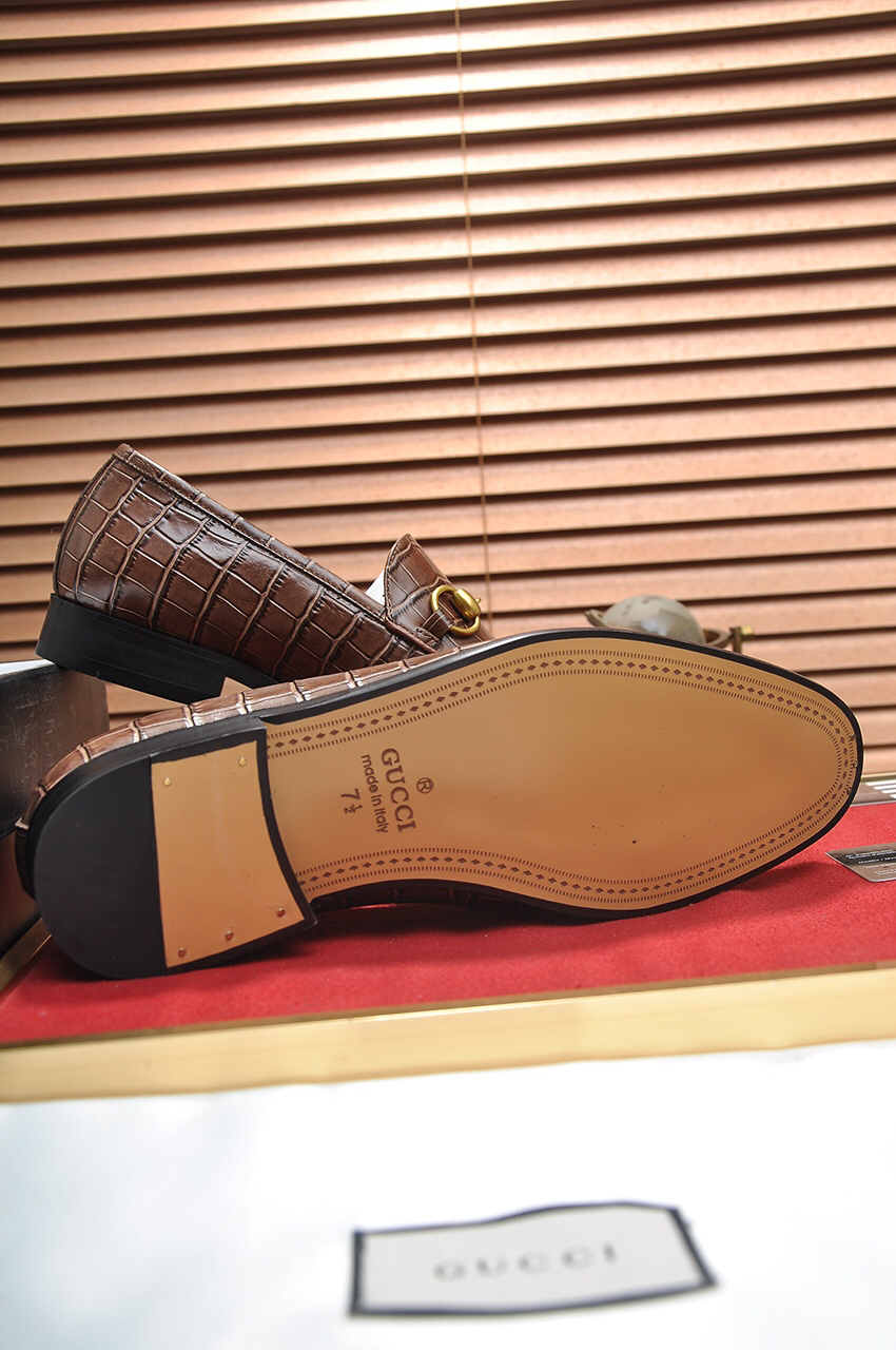 Gucci men's leather shoes-65