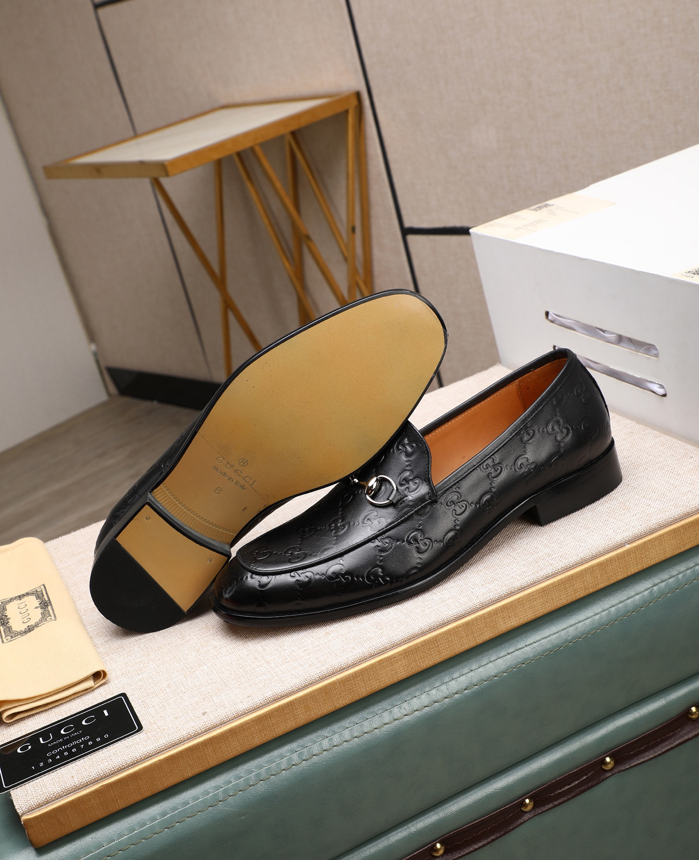 Gucci men's leather shoes-97