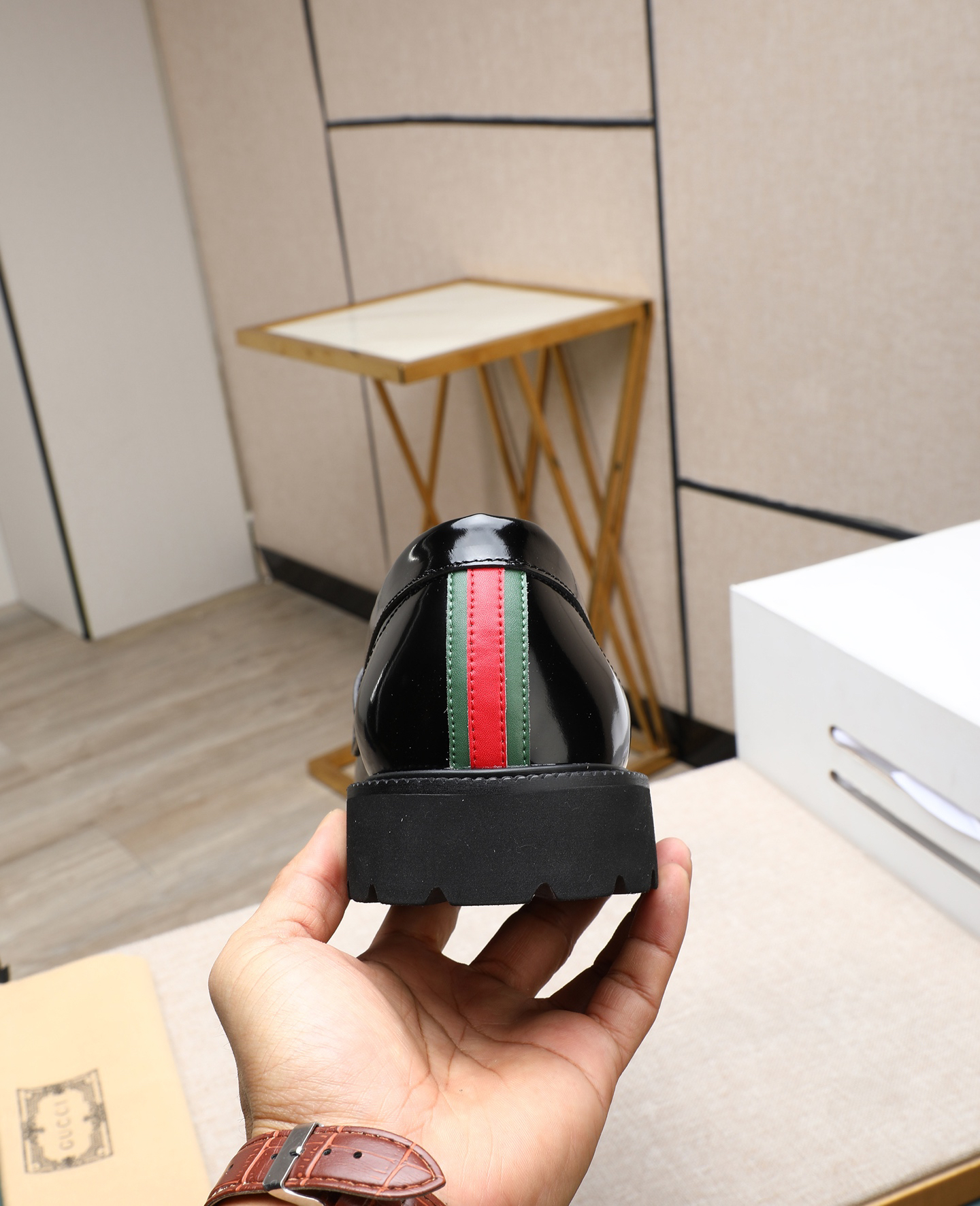 Gucci men's leather shoes-123