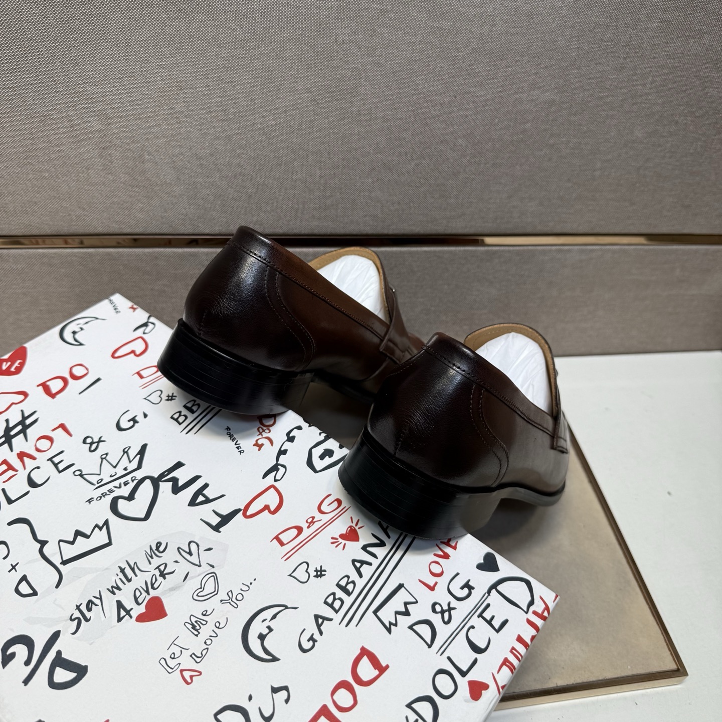 D&G men's leather shoes-111