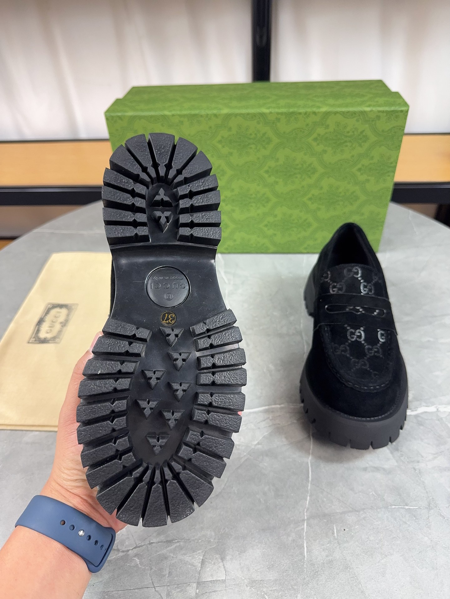 Gucci women's leather shoes-109