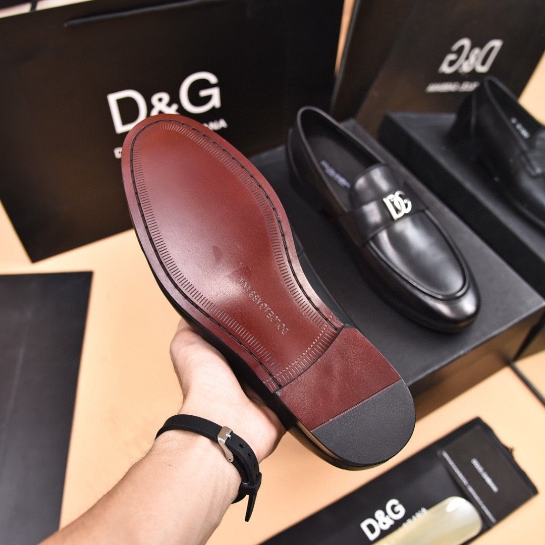 D&G men's leather shoes-88