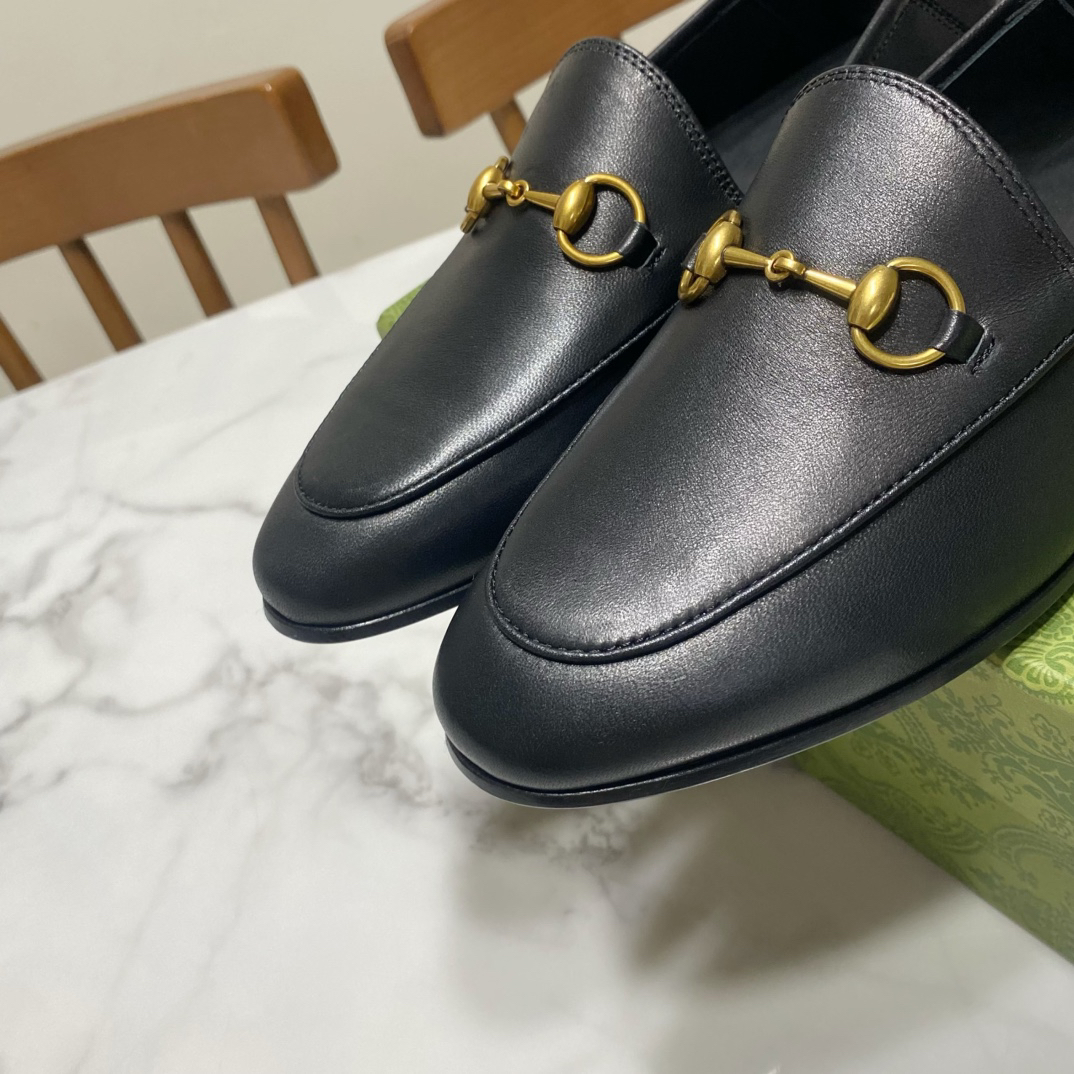 Gucci women's leather shoes-1