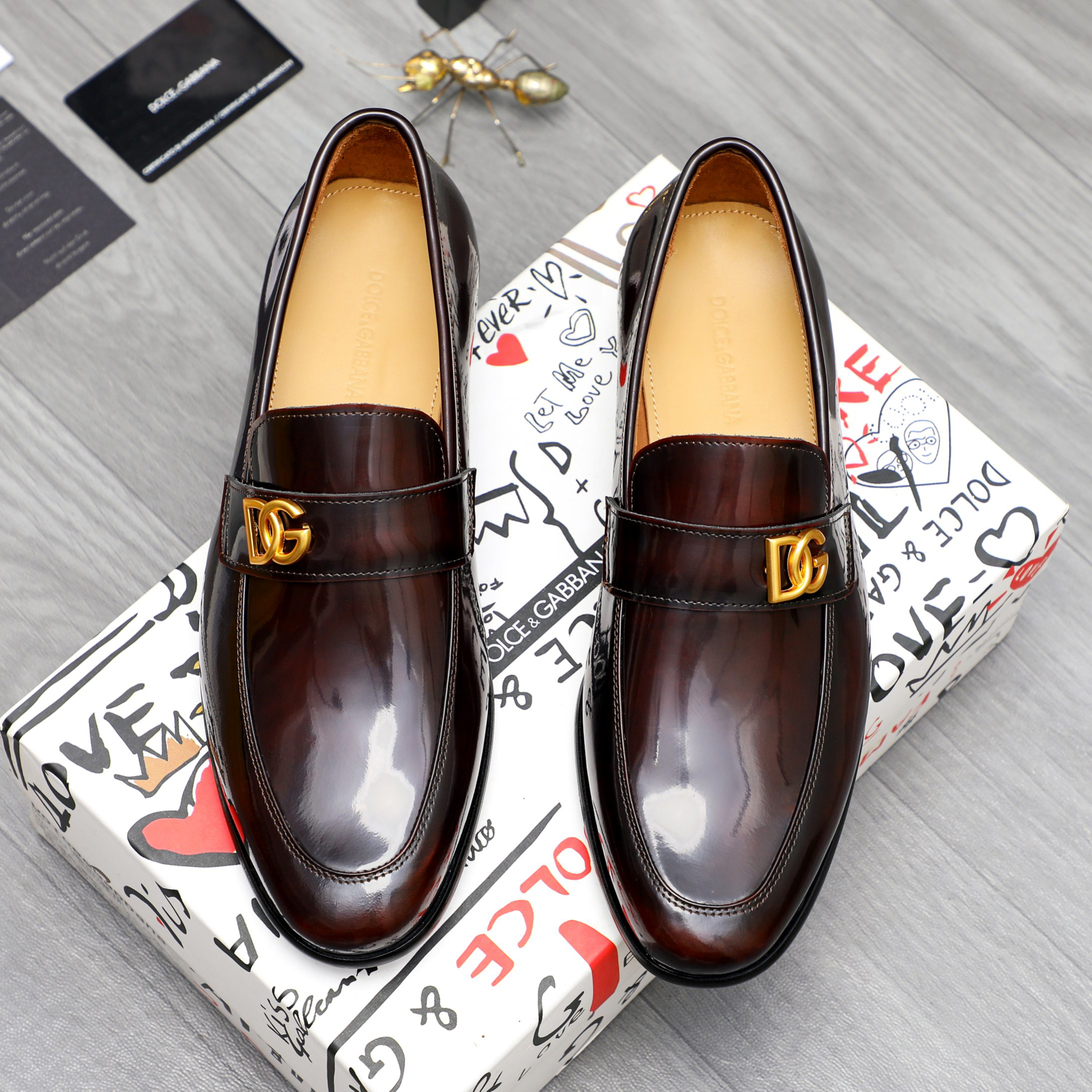 D&G men's leather shoes-59