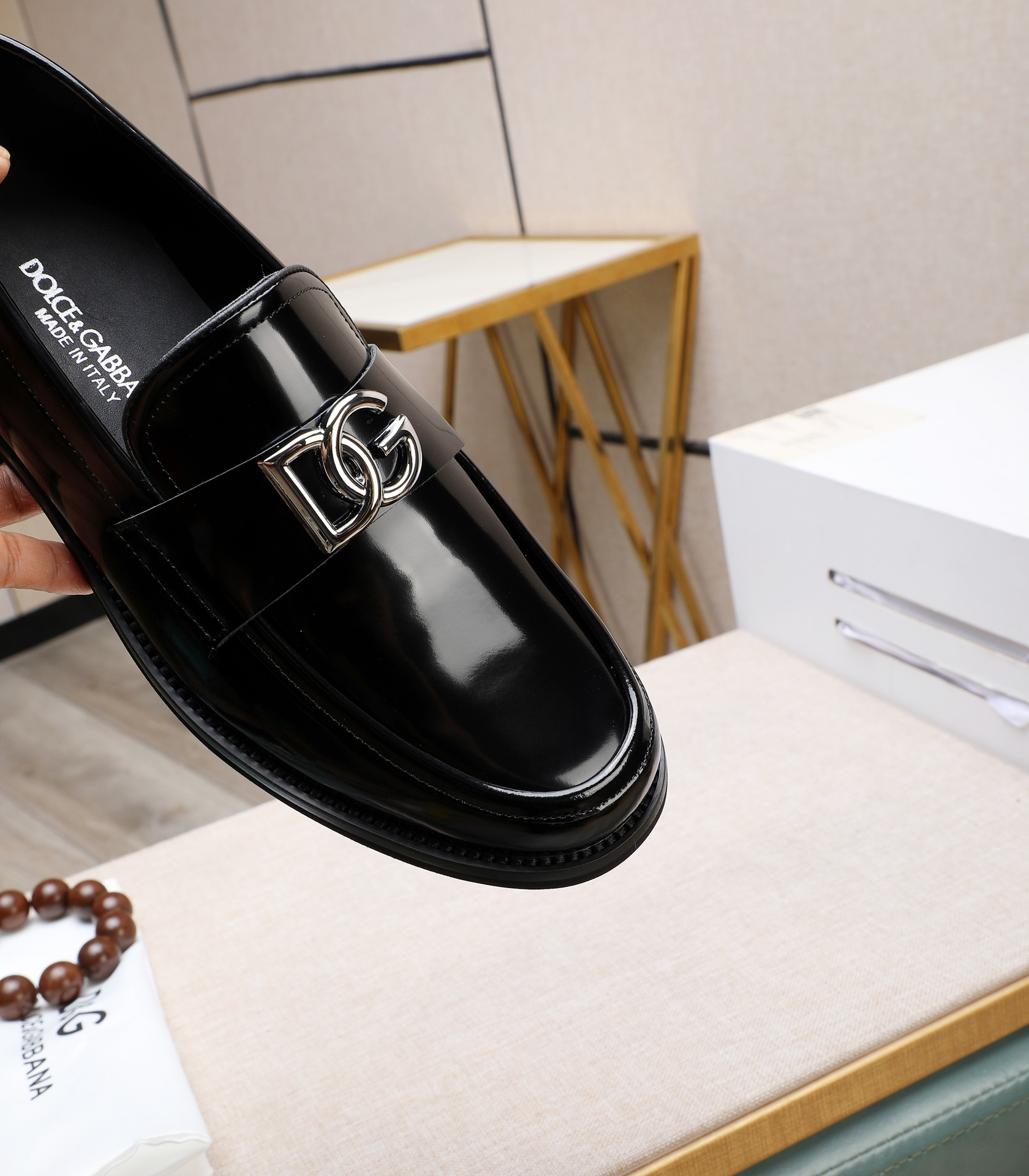 D&G men's leather shoes-9