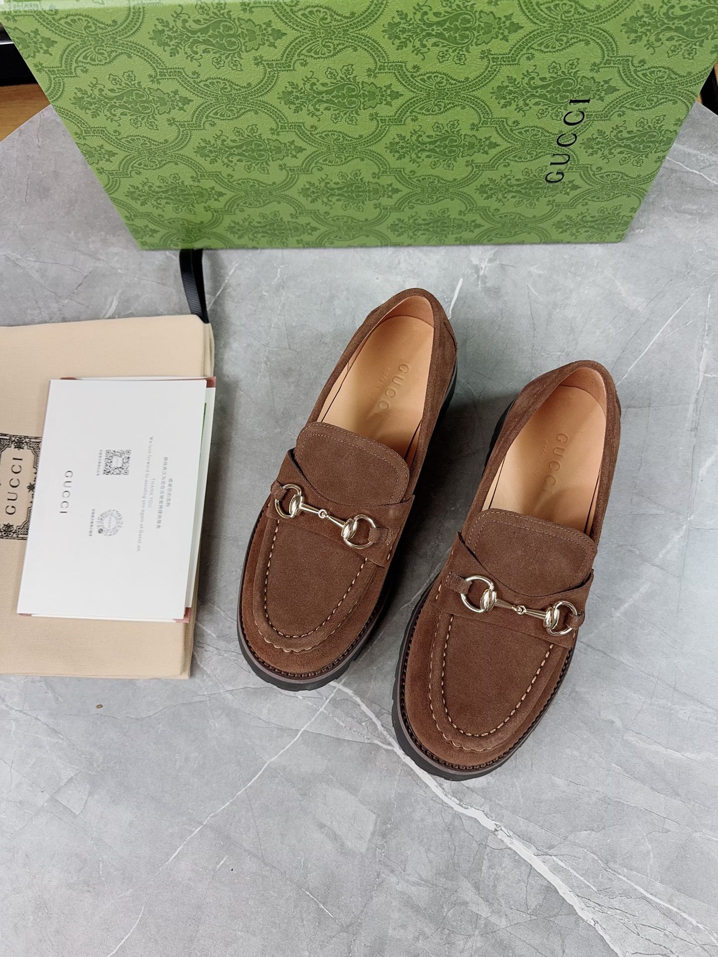 Gucci women's leather shoes-116