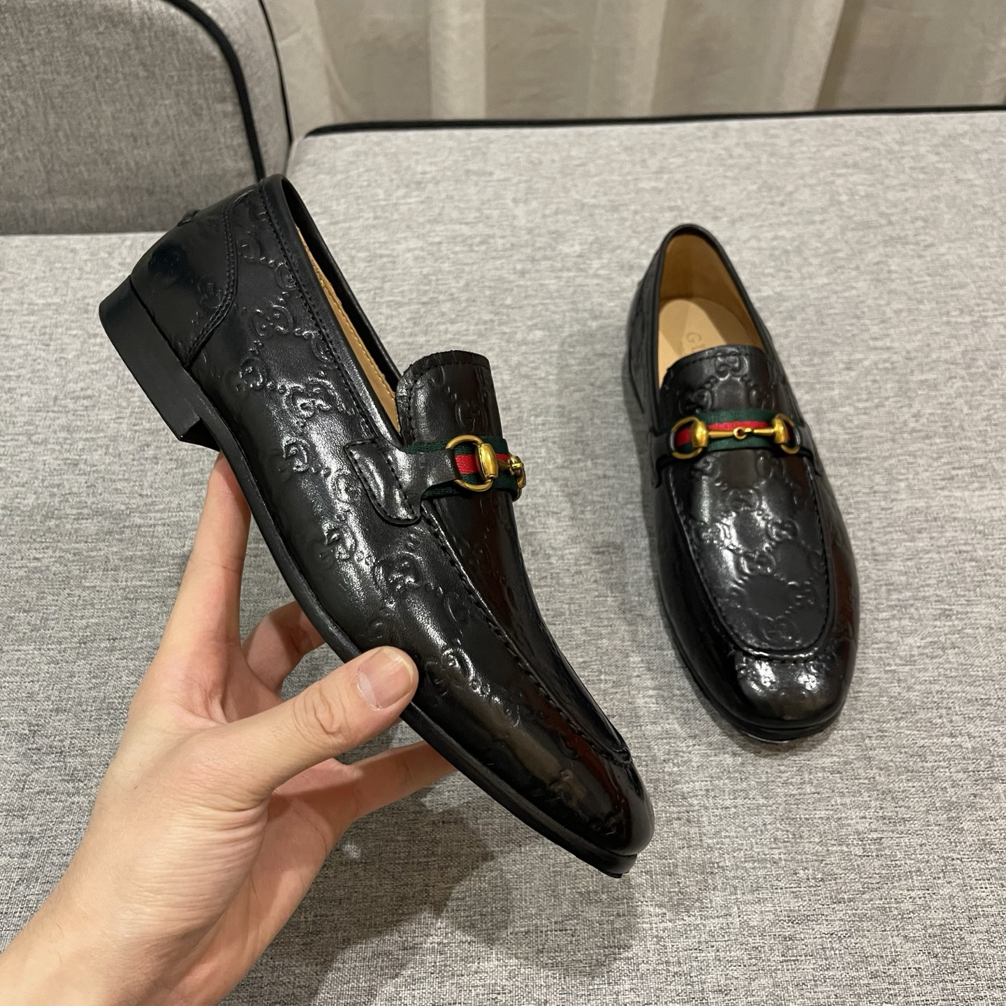 Gucci men's leather shoes-29