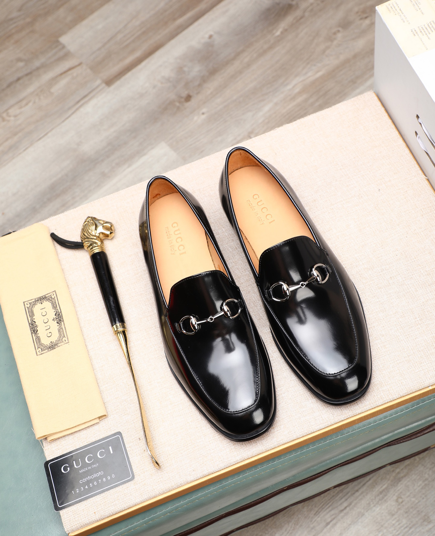 Gucci men's leather shoes-96