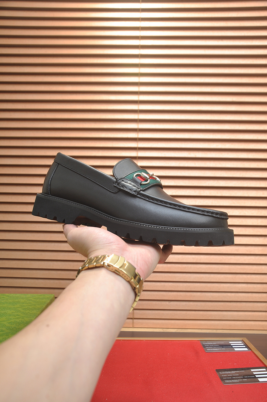 Gucci men's leather shoes-35