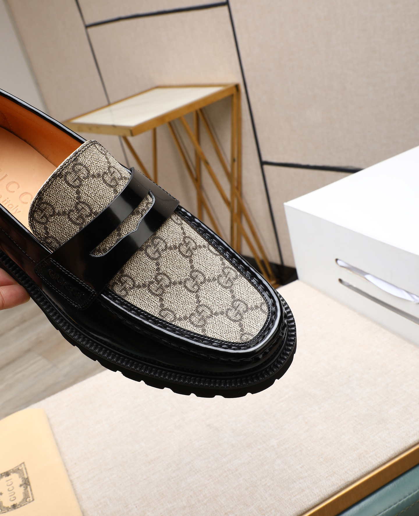 Gucci men's leather shoes-123