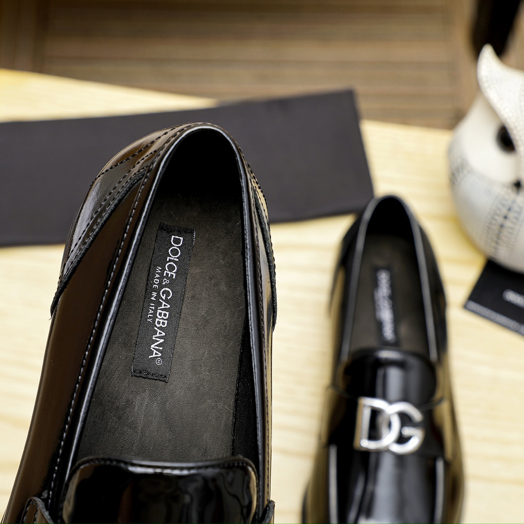 D&G men's leather shoes-68