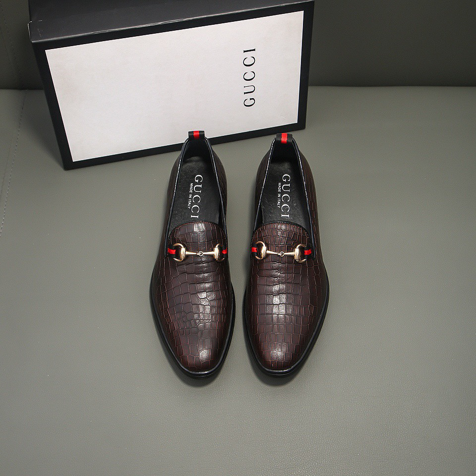 Gucci men's leather shoes-68