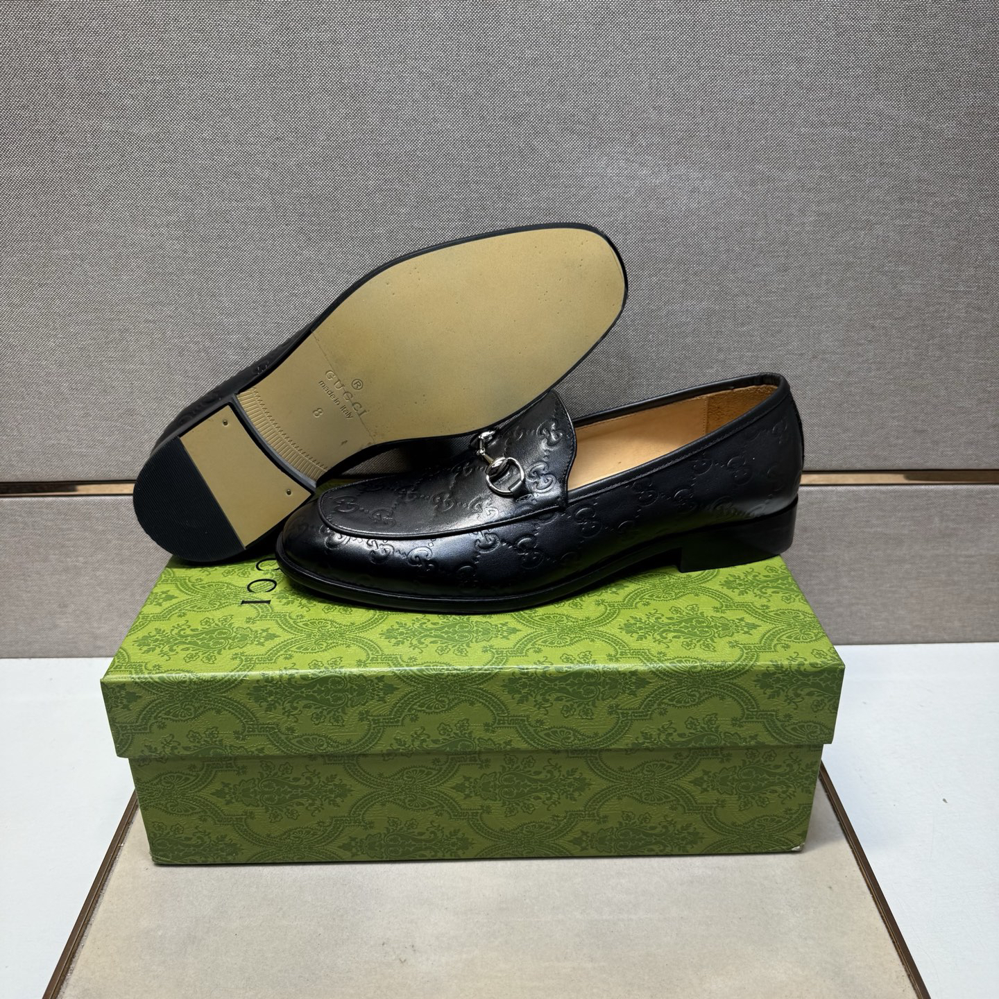 Gucci men's leather shoes-87