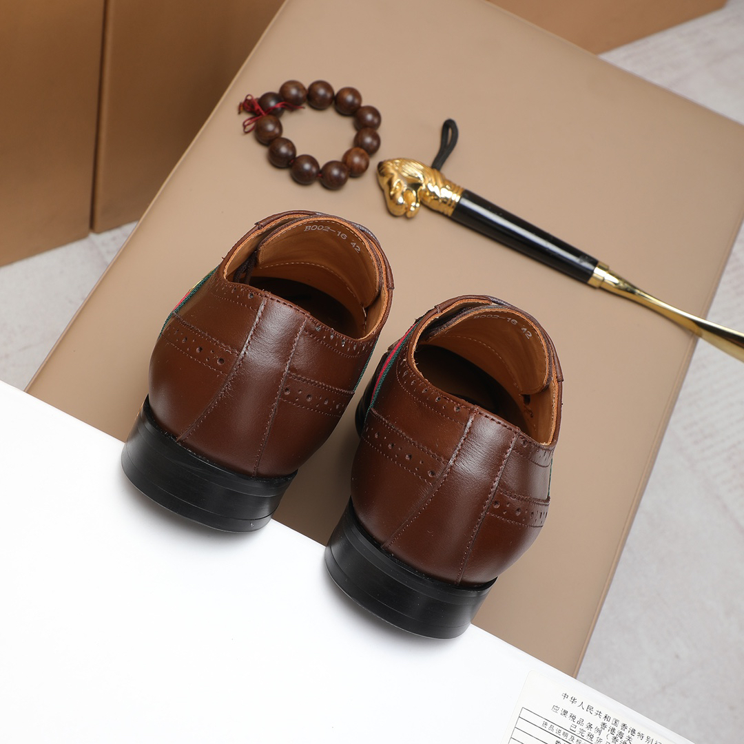 Gucci men's leather shoes-88