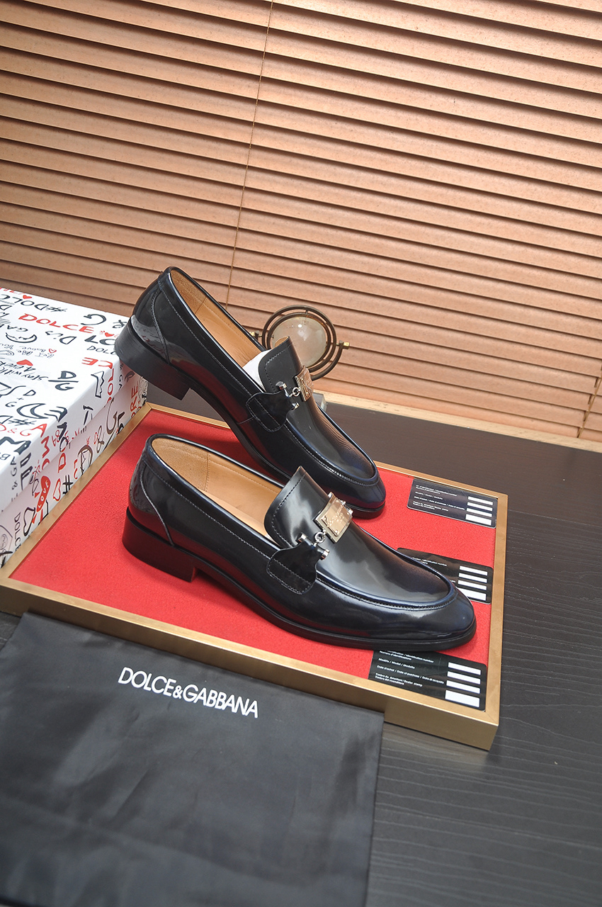 D&G men's leather shoes-80