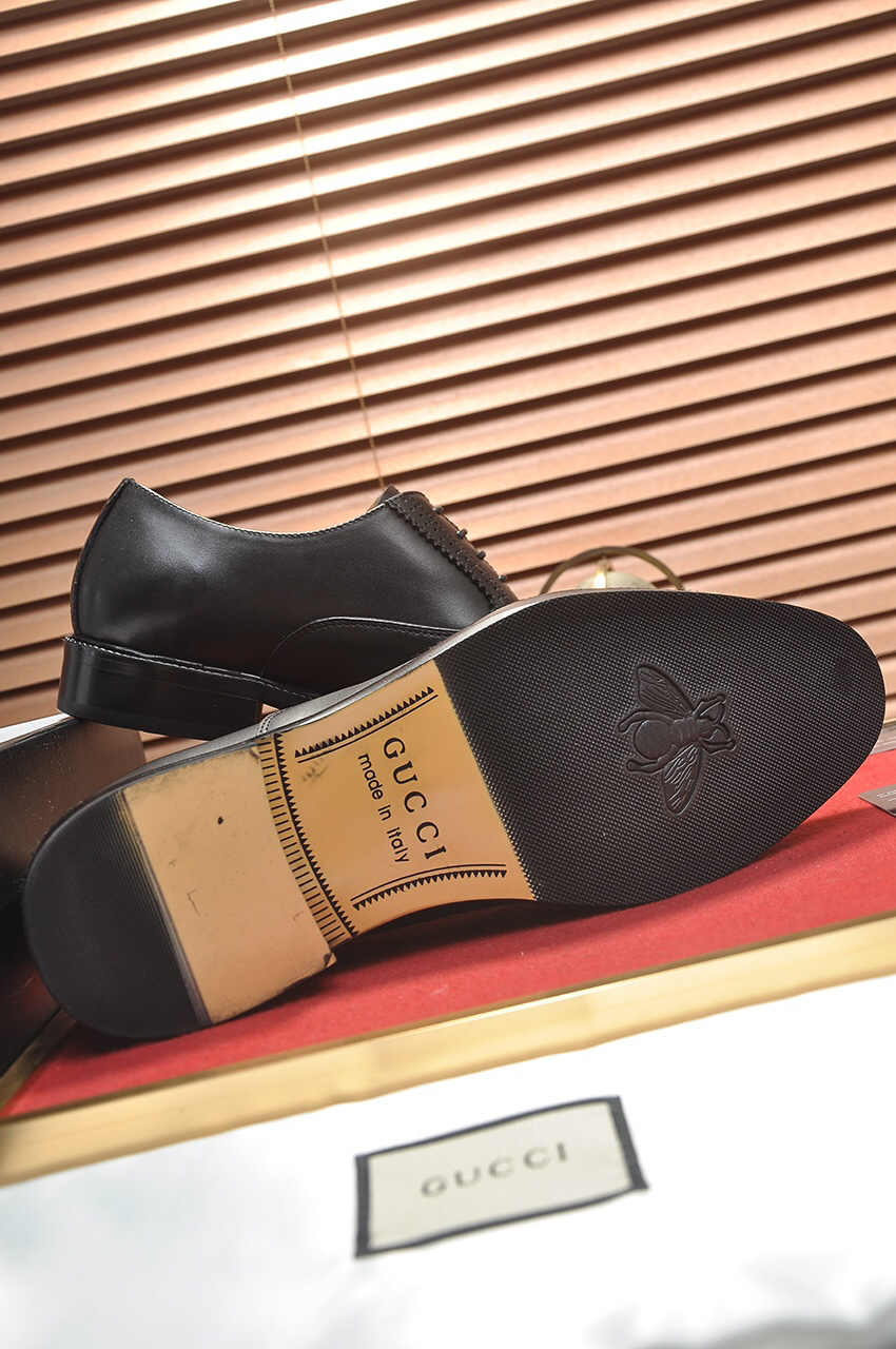 Gucci men's leather shoes-63