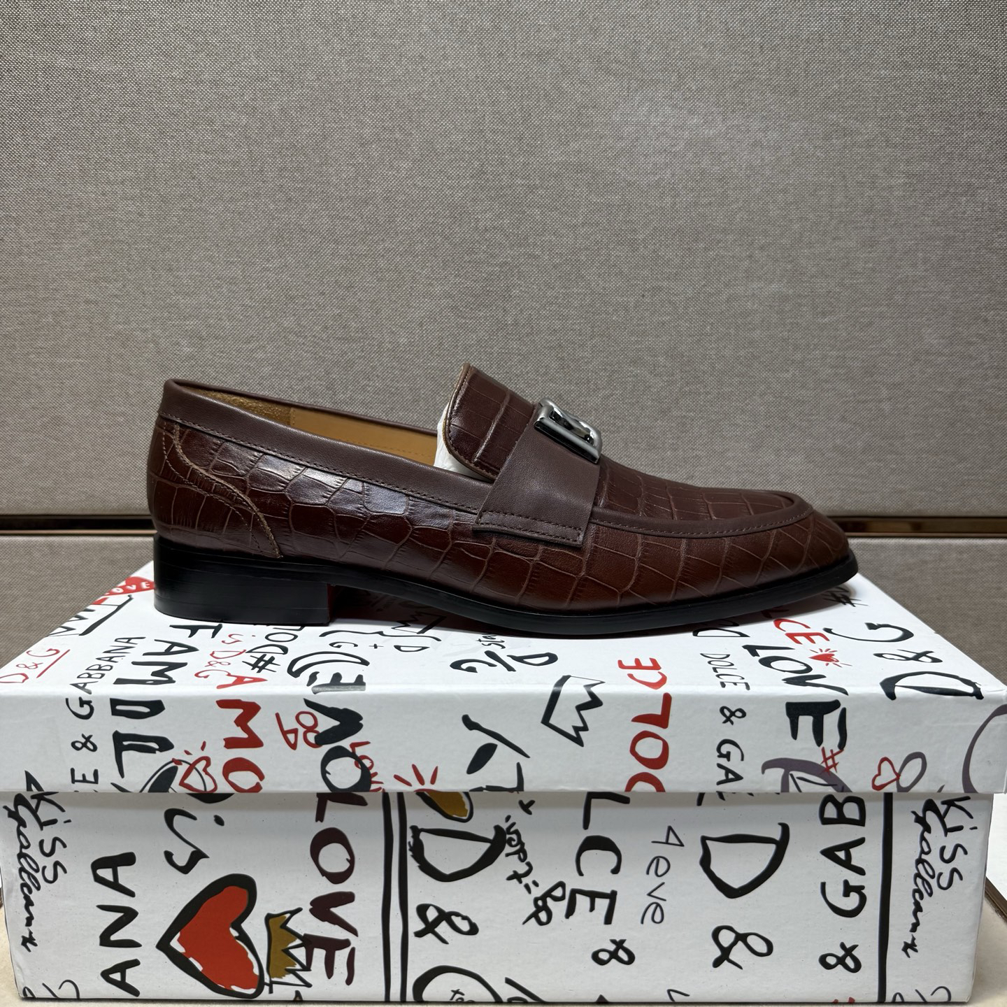 D&G men's leather shoes-97