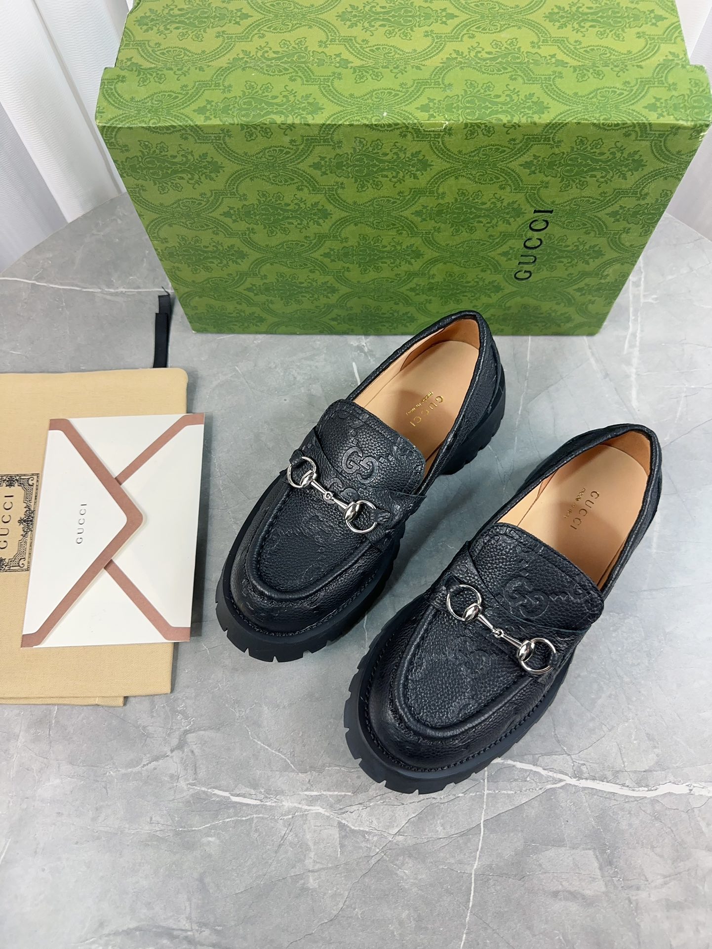 Gucci women's leather shoes-101