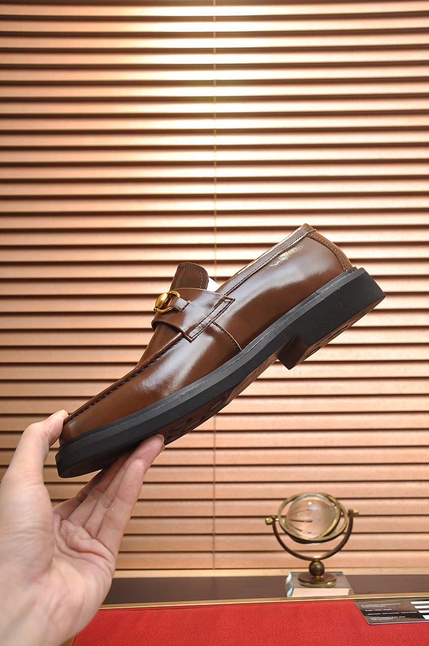 Gucci men's leather shoes-122