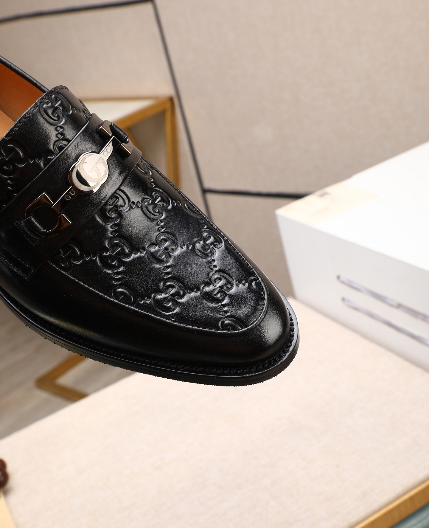 Gucci men's leather shoes-20