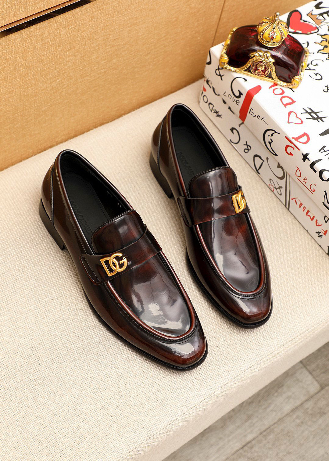 D&G men's leather shoes-49