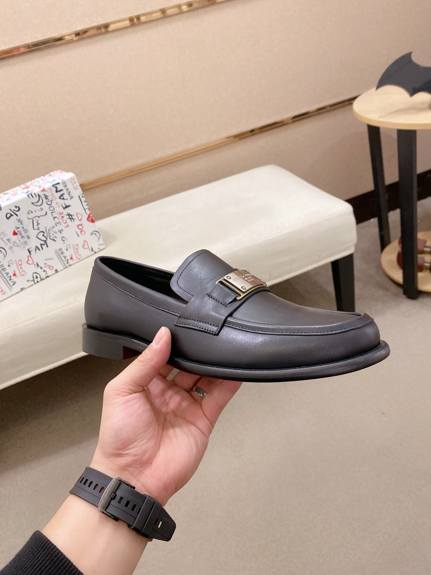 D&G men's leather shoes-30