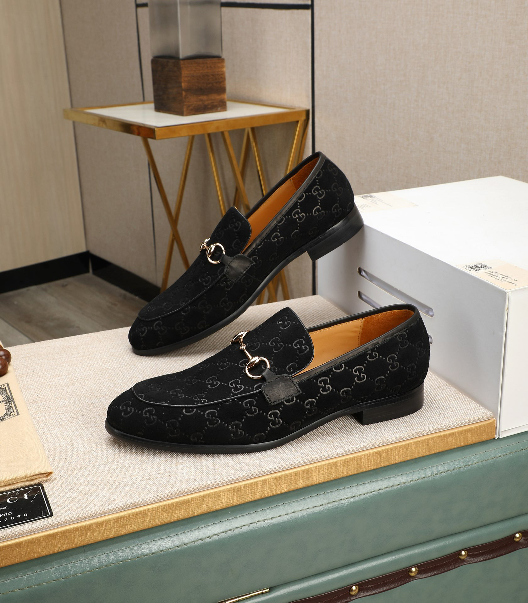 Gucci men's leather shoes-72