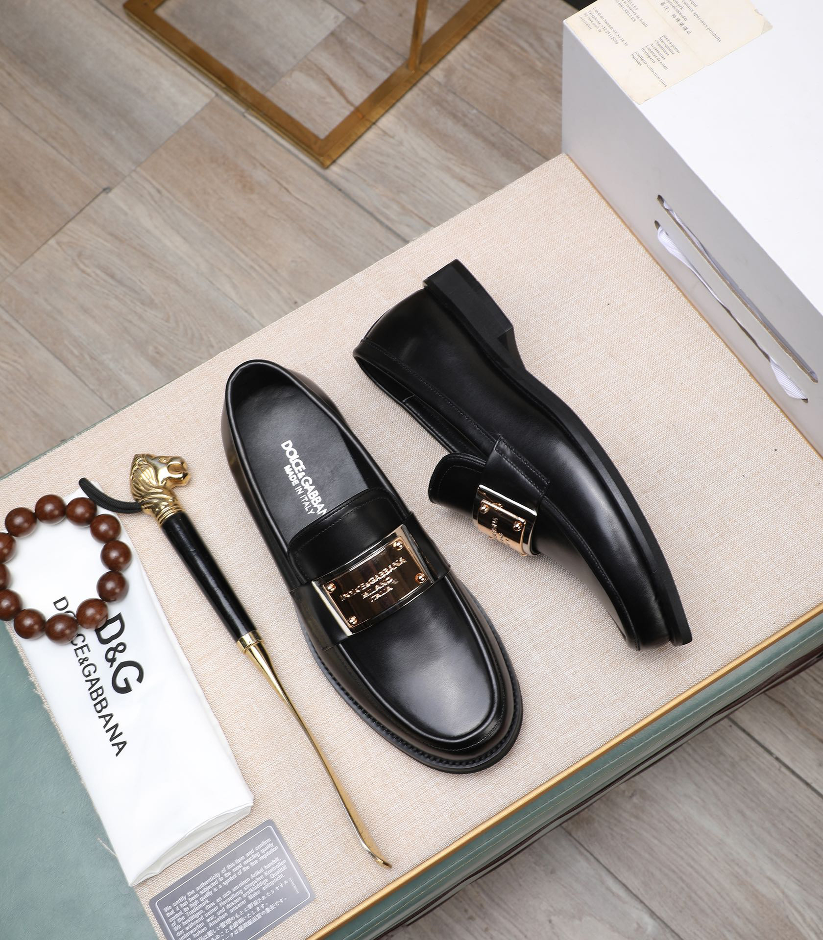 D&G men's leather shoes-7