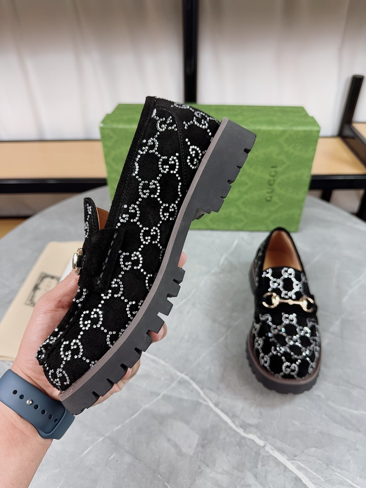 Gucci women's leather shoes-118