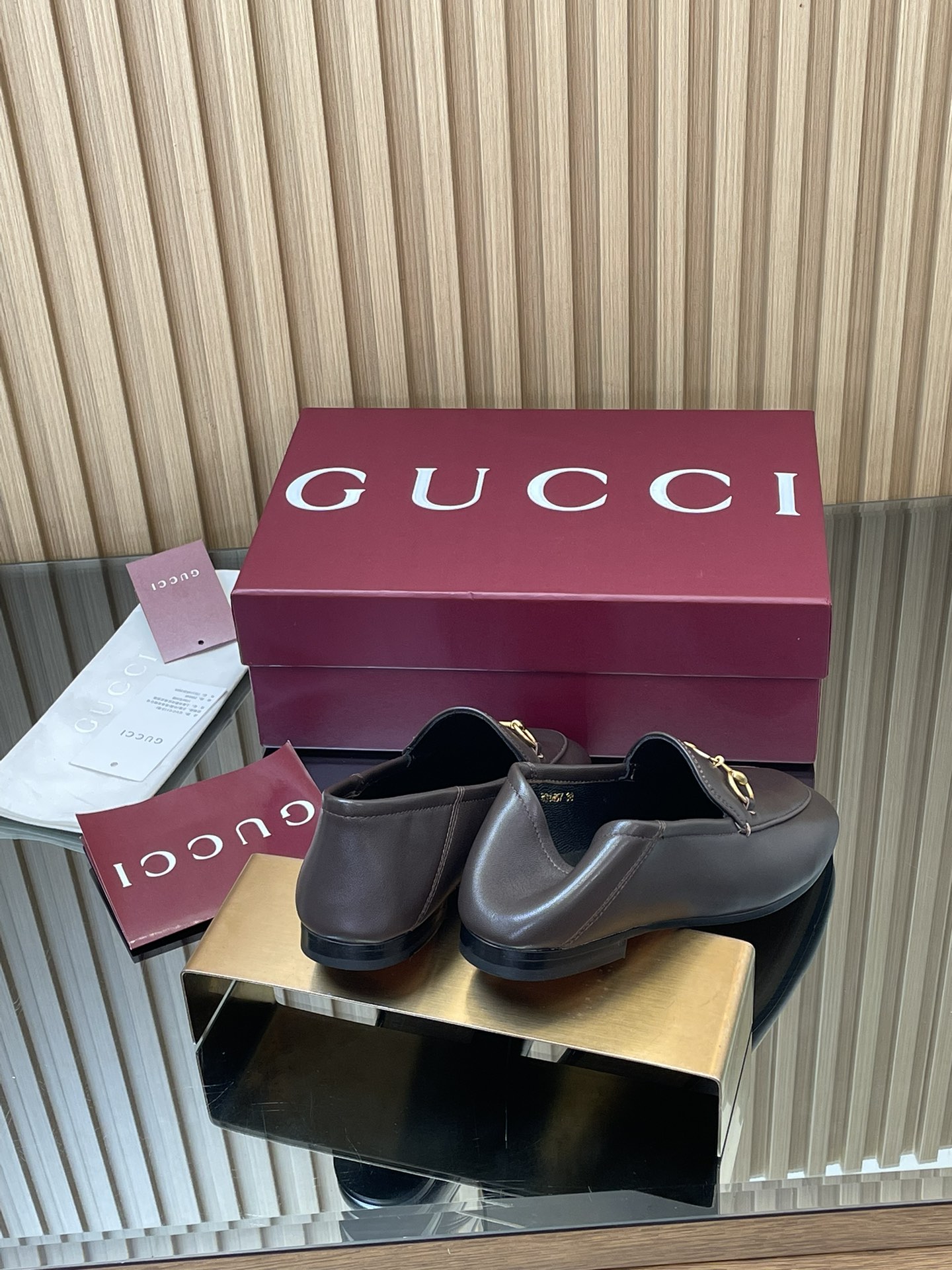 Gucci women's leather shoes-48