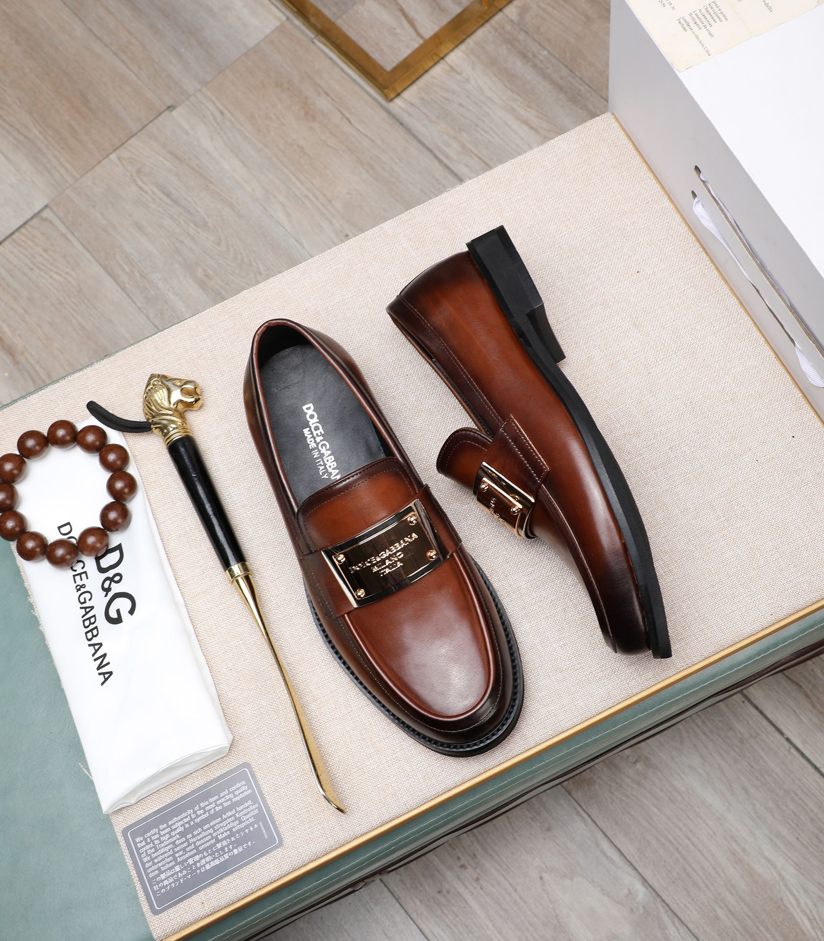 D&G men's leather shoes-6