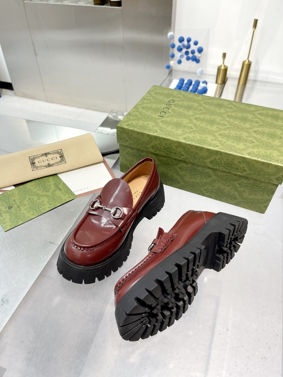 Gucci women's leather shoes-42