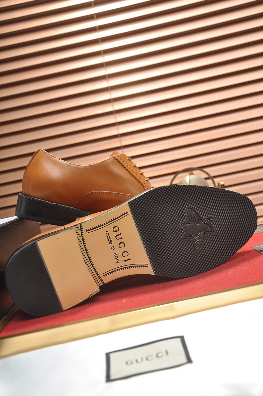 Gucci men's leather shoes-60
