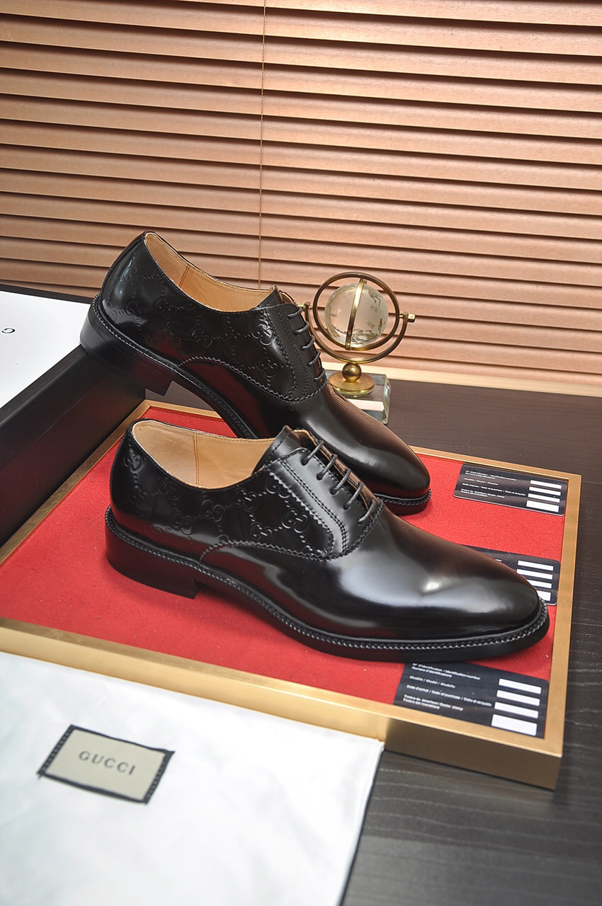 Gucci men's leather shoes-62