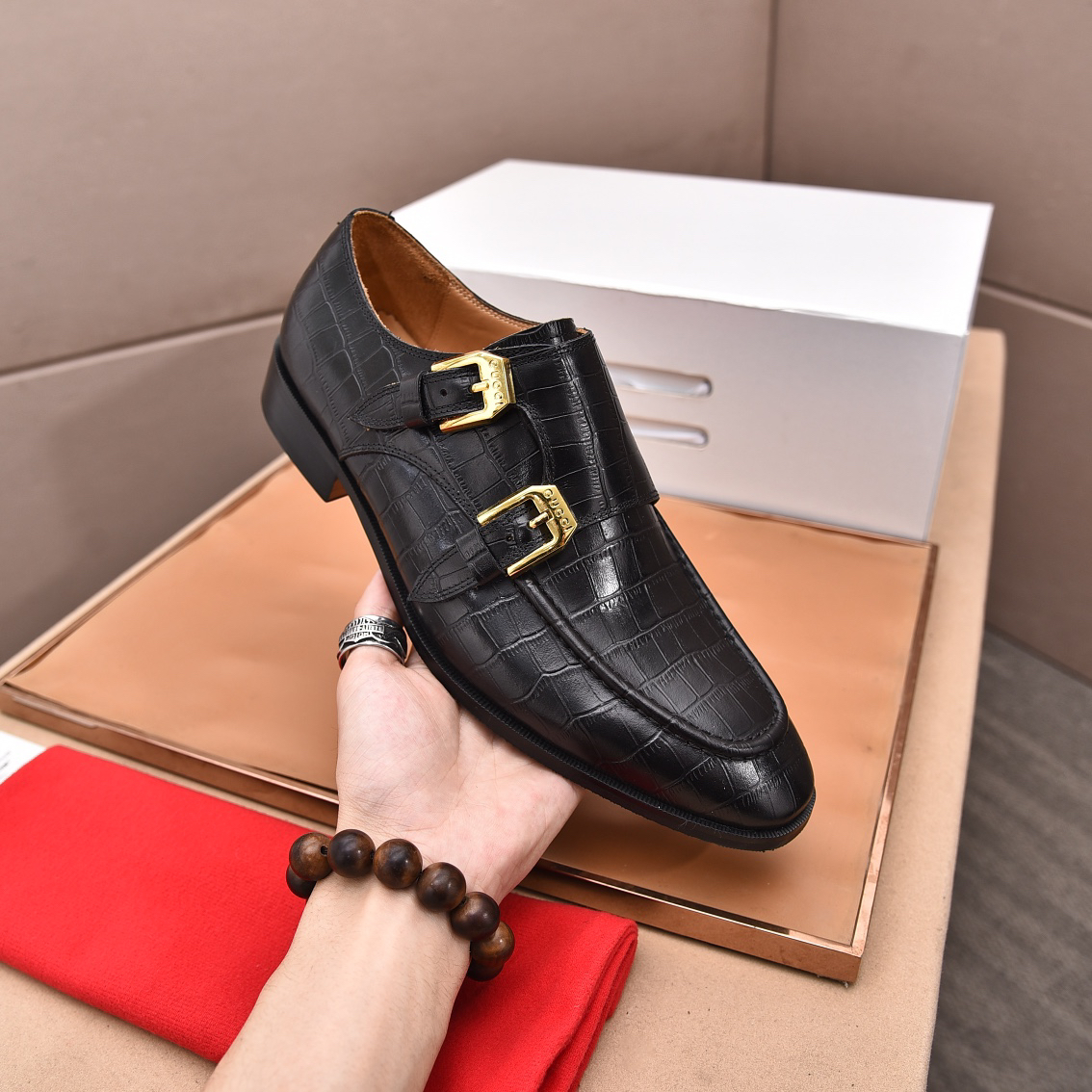 Gucci men's leather shoes-43