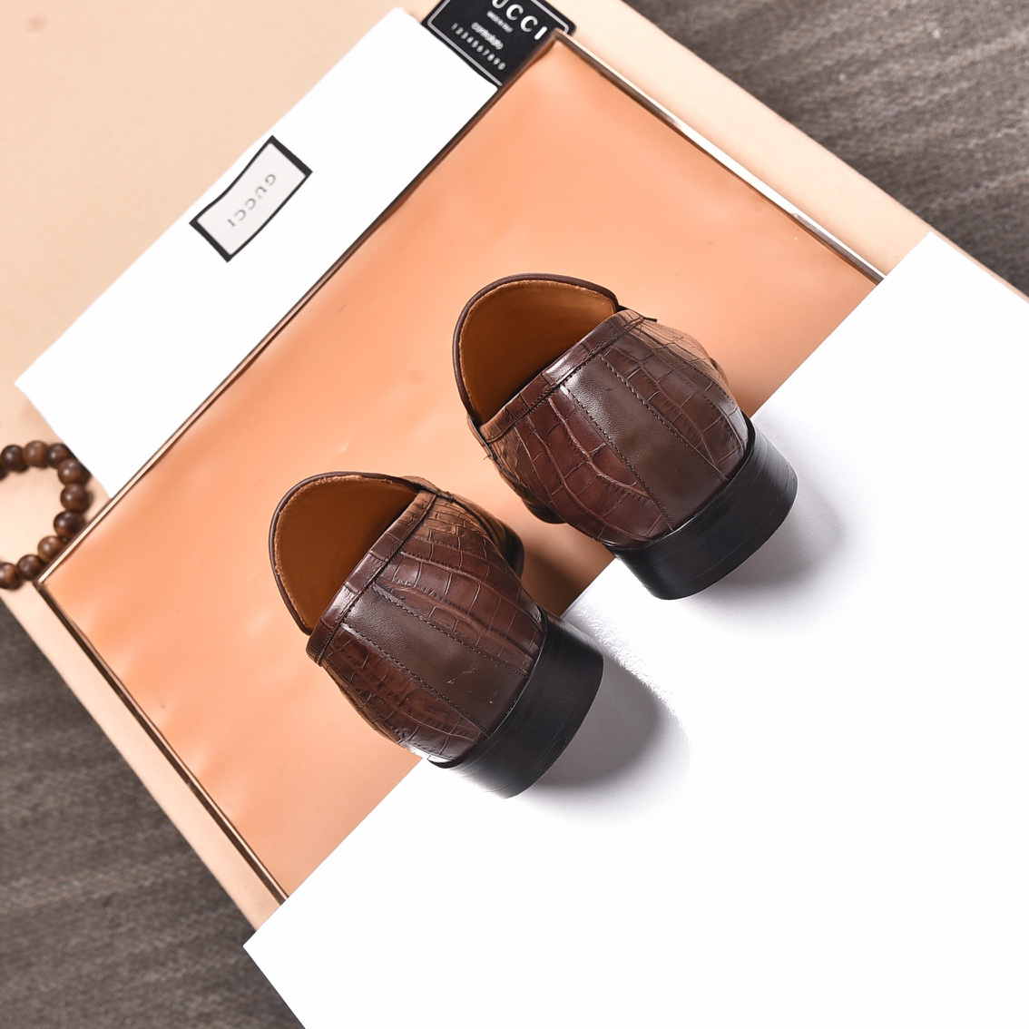 Gucci men's leather shoes-55