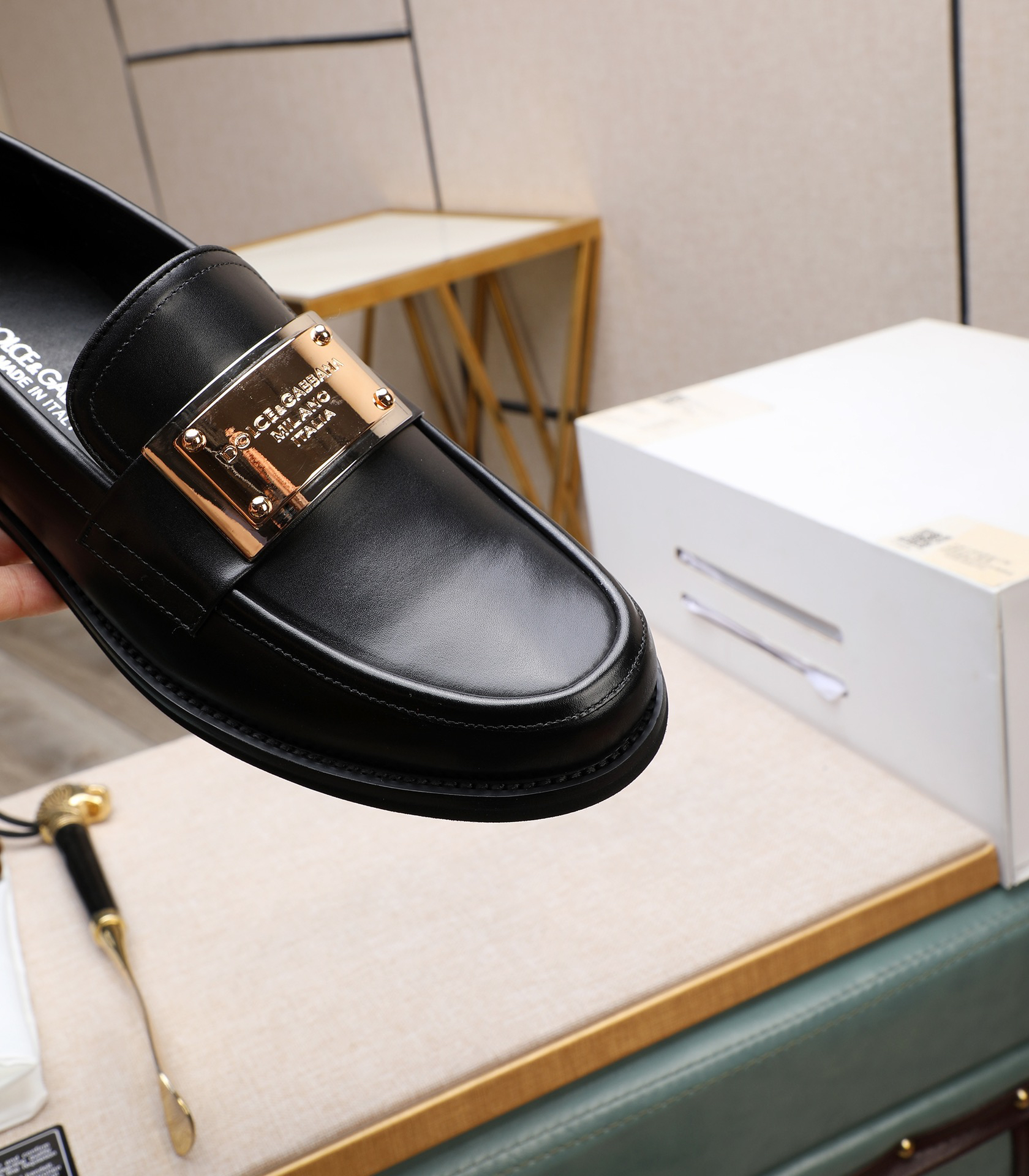 D&G men's leather shoes-7