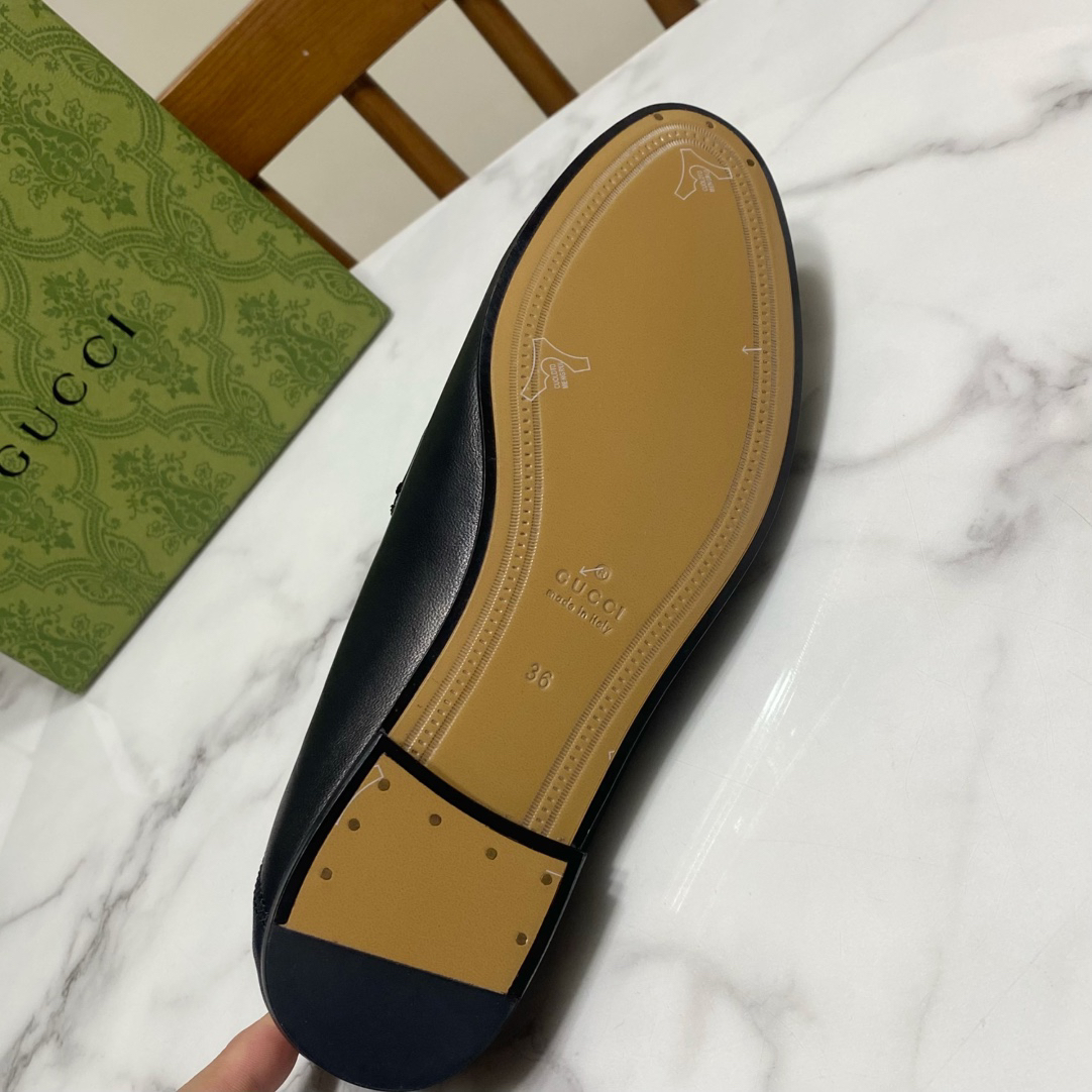 Gucci women's leather shoes-1