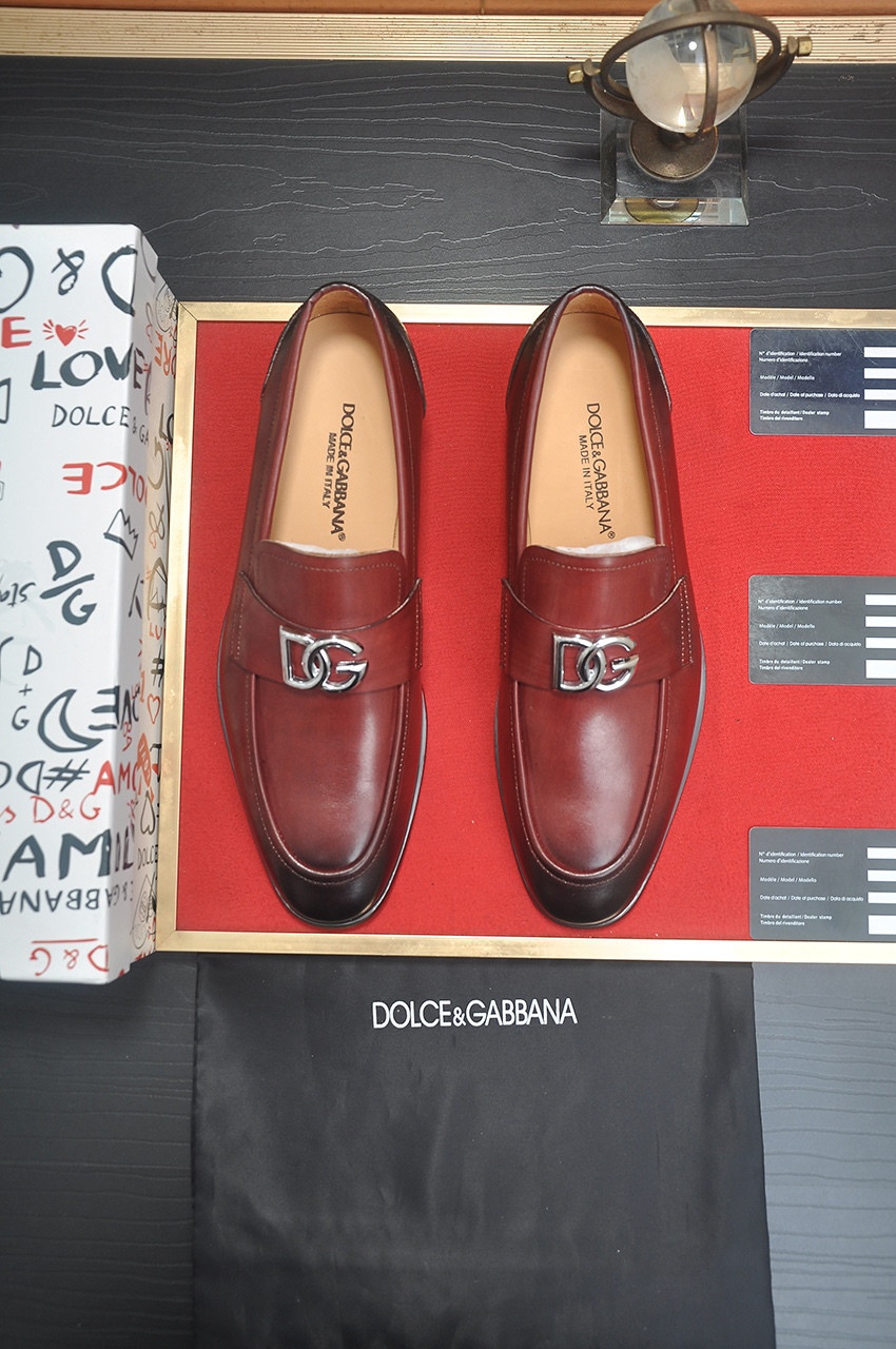 D&G men's leather shoes-23