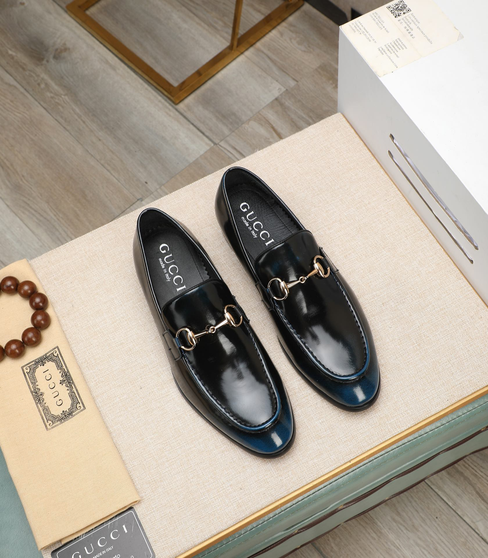 Gucci men's leather shoes-86