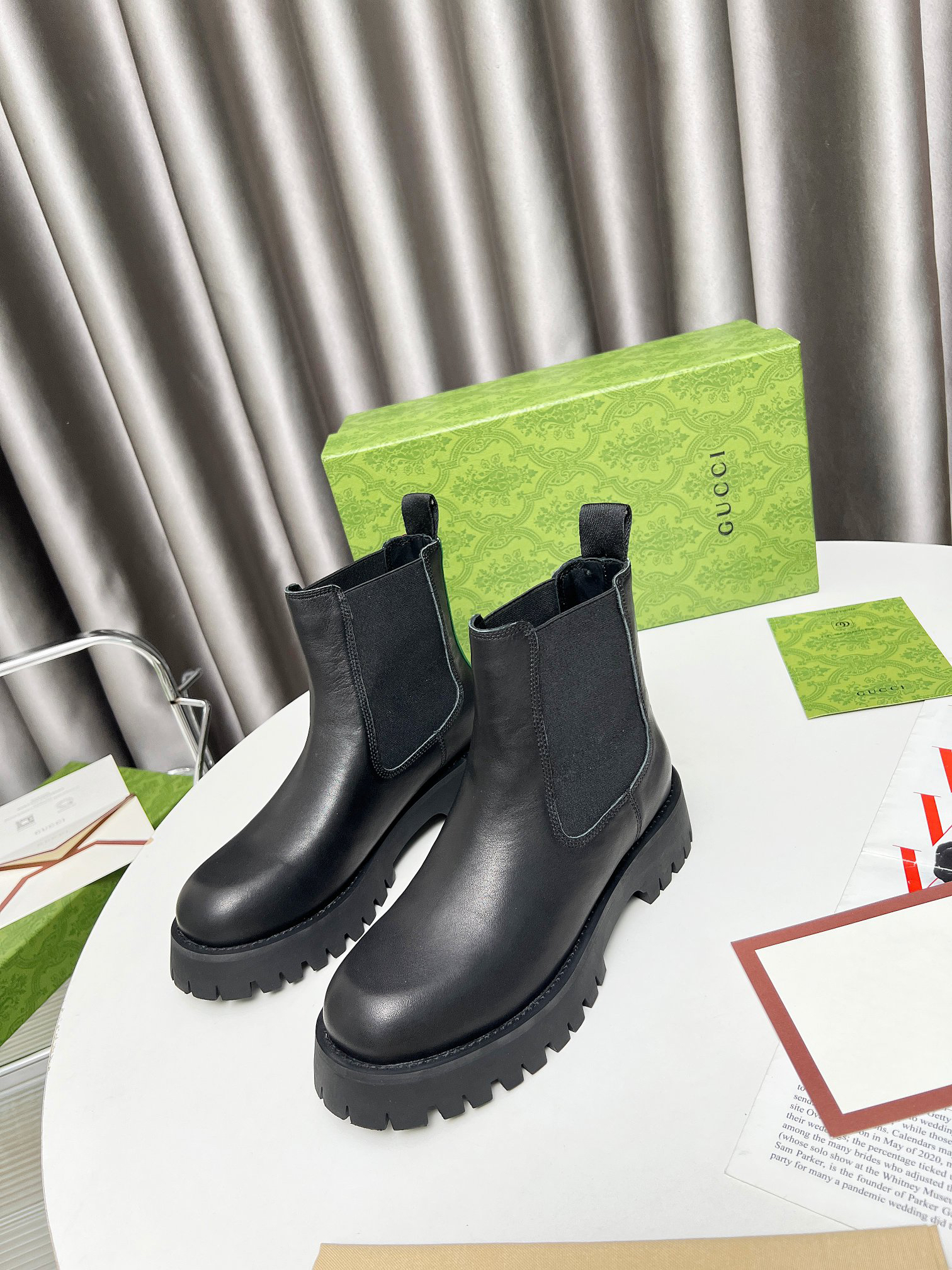 Gucci women's leather shoes-10